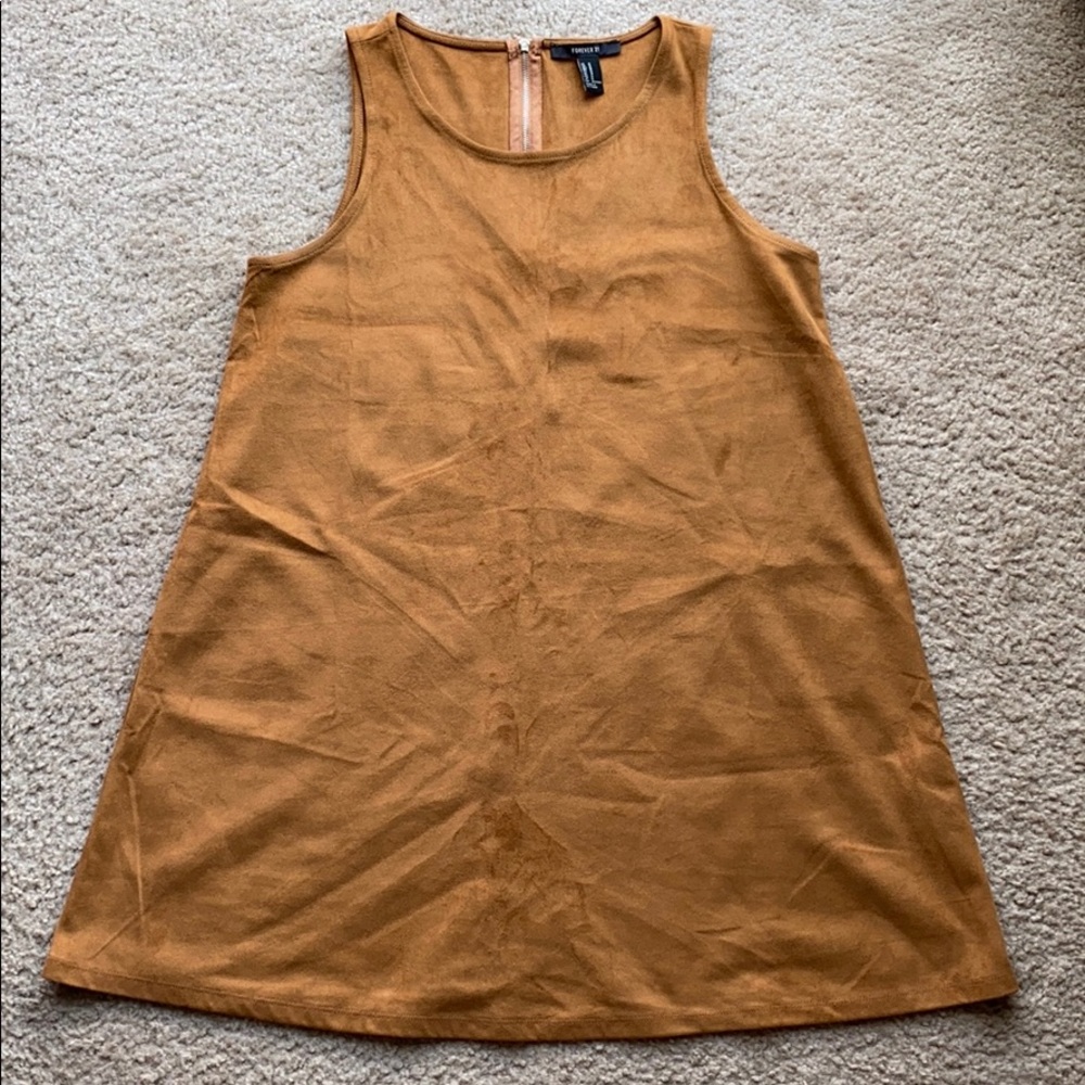 Forever 21 Camel Faux Suede Dress